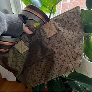 Authentic: Gucci GG Crystal Shoulder Tote Bag